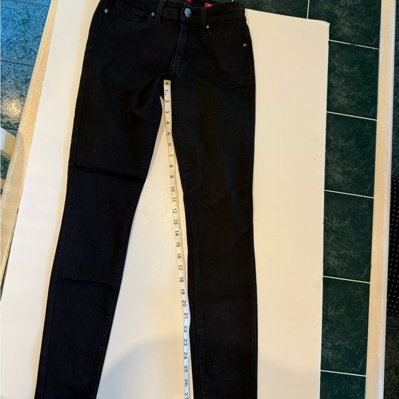 GUESS WOMENS BLACK  JEANS SIENNA CURVY FIT MEDIUM RISE CURVY SKINNY SIZE 27 - Picture 5 of 11